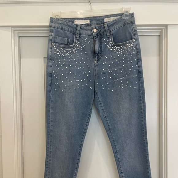 Anthro Pilcro and the Letterpress Script Pearl Accent Skinny Jeans - Picture 4 of 8